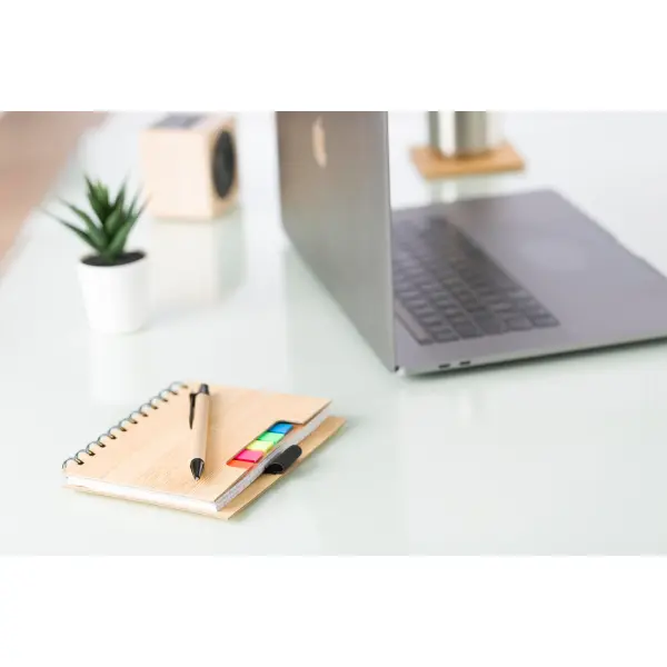 Taccuino bamboo NIALl con stampa del tuo logo - Immagine 9