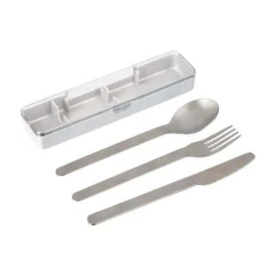 Porta pranzo set posate BRISIO 3 pz in acciaio inox - Immagine 2