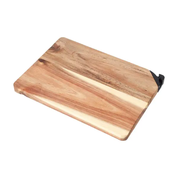 Tagliere in acacia HEINZ 24,5x17,5cm con affilacoltelli - Immagine 2