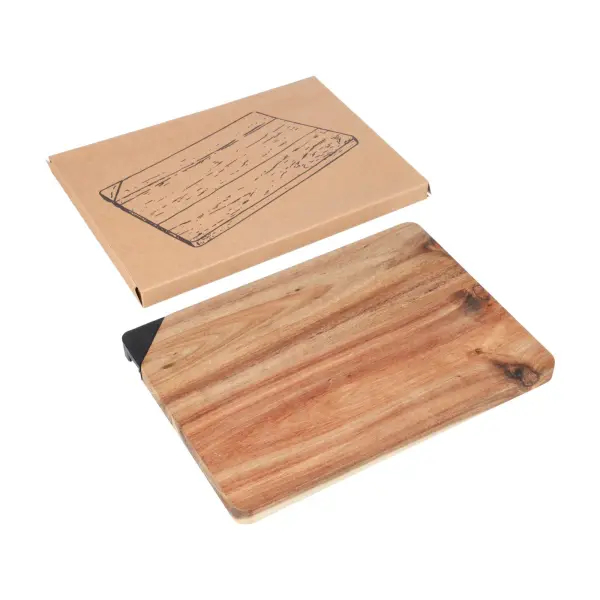 Tagliere in acacia HEINZ 24,5x17,5cm con affilacoltelli - Immagine 8