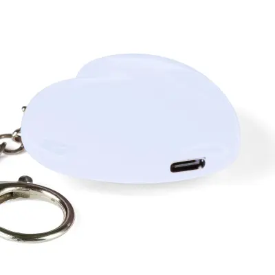 Portachiavi con torcia GLEAMO cuore 10 LED ricaricabile USB-C - Immagine 6