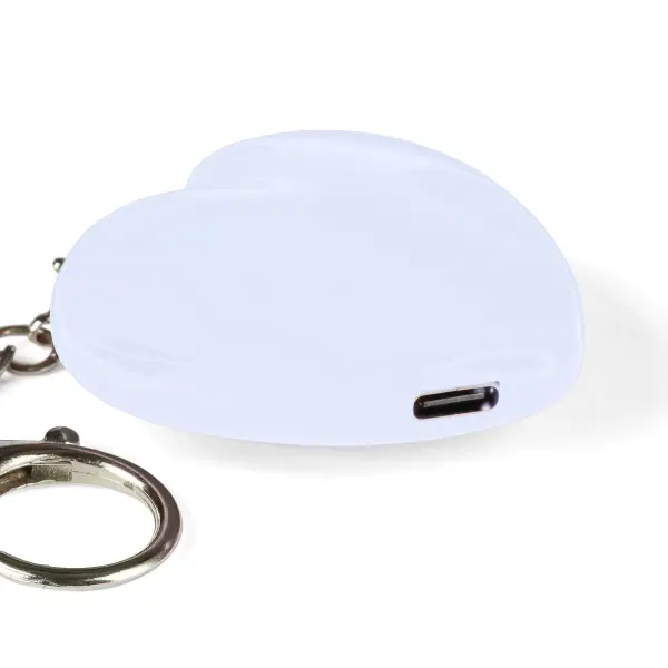 Portachiavi con torcia GLEAMO cuore 10 LED ricaricabile USB-C - Immagine 6