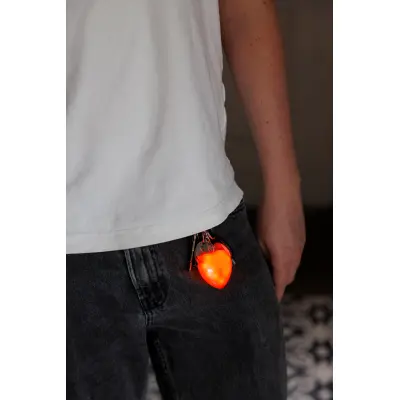 Portachiavi con torcia GLEAMO cuore 10 LED ricaricabile USB-C - Immagine 20