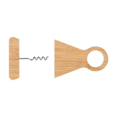 Portabottiglia Vincio in bambù riciclato con cavatappi magnetico - Immagine 6