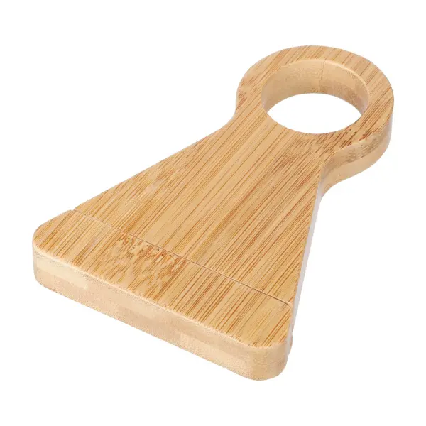Portabottiglia Vincio in bambù riciclato con cavatappi magnetico - Immagine 3