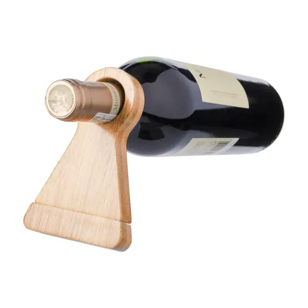 Portabottiglia Vincio in bambù riciclato con cavatappi magnetico - Immagine 1
