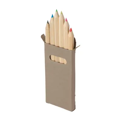 Set 6 matite in legno corte colorate Gigi