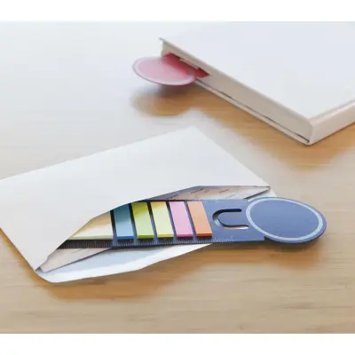 Segnalibro CLAY con post-it e righello cm/pollici - Immagine 2