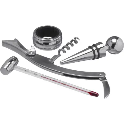 Set vino 4 accessori in acciaio inox Brady - Immagine 1