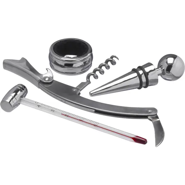 Set vino 4 accessori in acciaio inox Brady - Immagine 1