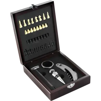 Set vino 4 accessori in acciaio inox Renée
