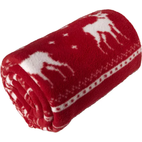 Coperta in pile a tema natalizio con renne design Jane - Immagine 1