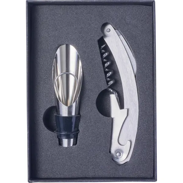 Set da vino 2 accessori in acciaio inox Dale - Immagine 1