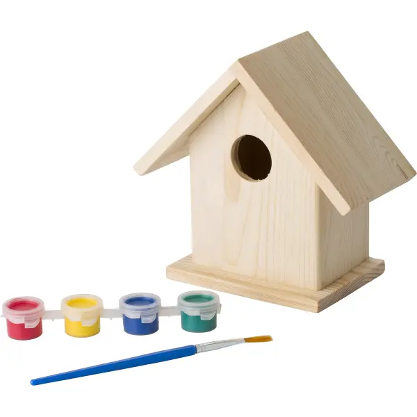 Voliera in legno con set da pittura Wesley - Immagine 1