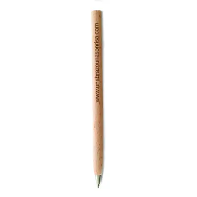 Penna in legno BOISEL promozionale con stampa logo - Immagine 2