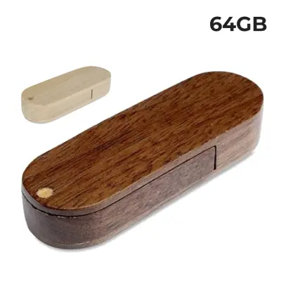 USB 64GB Chiavetta USB Pubblicitaria - Woody Flash