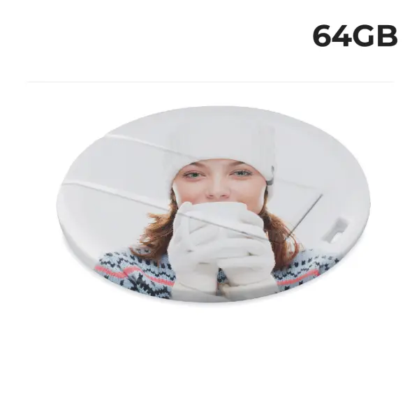 USB 64GB Flash Drive Promozionale - Cerchio - Immagine 1