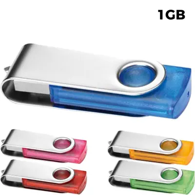 USB 1GB Chiavetta USB Promozionale - Twister Trasparente