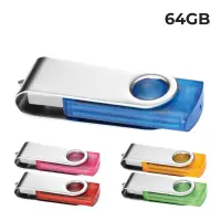USB 64GB Chiavetta USB Personalizzabile - Twister Trasparente