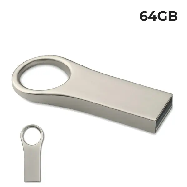 USB 64GB Chiavetta USB Pubblicitaria - Aluflash Round - Immagine 1