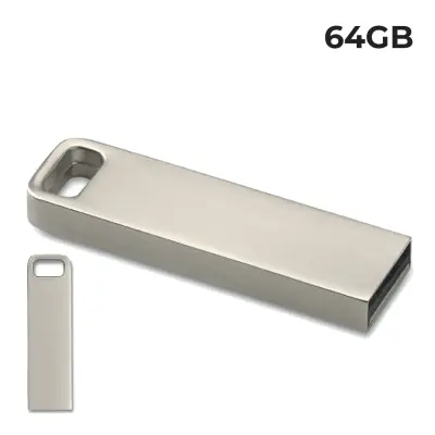 USB 64GB Flash Drive - Aluflash Square