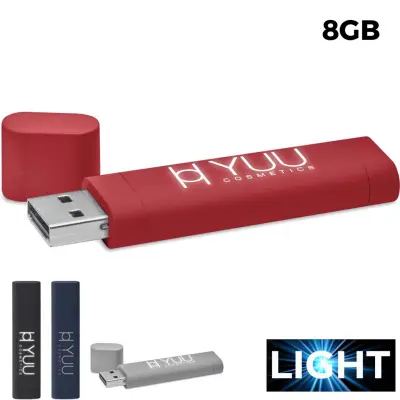 USB 8GB Flash Drive Promozionale - Logo Luminoso 3 - Immagine 1