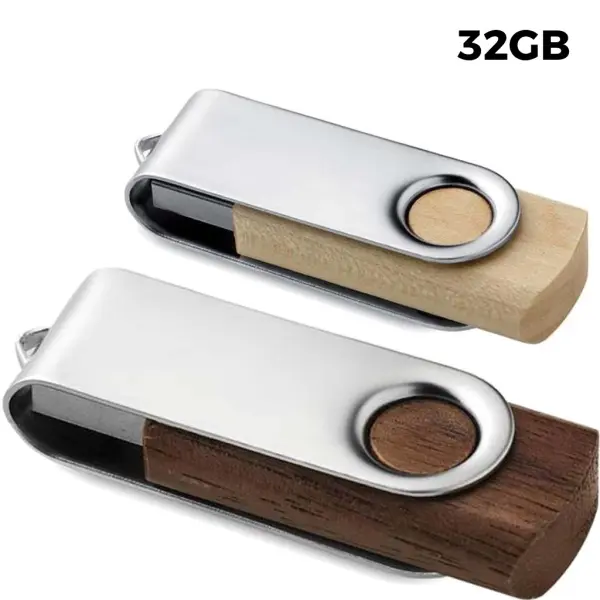 USB 32GB Chiavetta USB - Twister Legno - Immagine 1