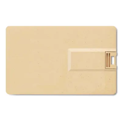 USB 32GB Flash Drive Personalizzabile - Credit Card Paglia - Immagine 4