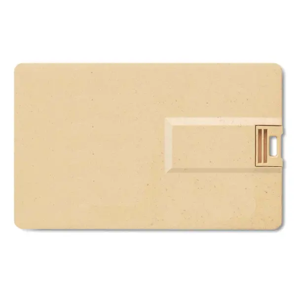 USB 32GB Flash Drive Personalizzabile - Credit Card Paglia - Immagine 4