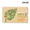 USB 64GB Chiavetta USB Promozionale - Credit Card Paglia - Anteprima 1