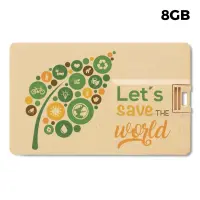 USB 8GB Flash Drive Pubblicitaria - Credit Card Paglia