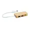 Hub USB a 3 porte in bamboo - HUBBAM - Anteprima 1