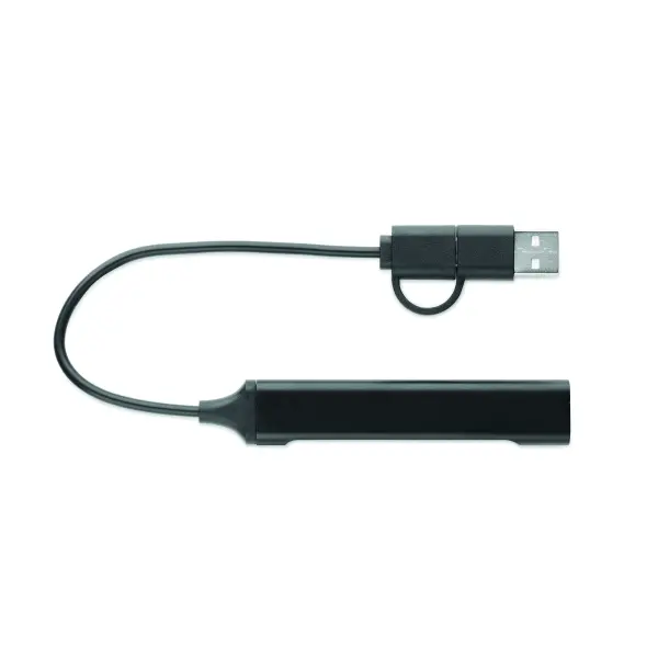 Hub usb CURRENT in alluminio riciclato personalizzato - Immagine 3