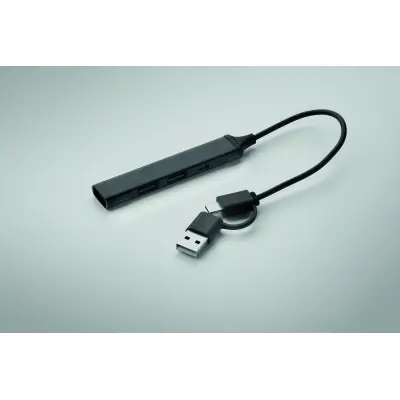 Hub usb CURRENT in alluminio riciclato personalizzato - Immagine 6