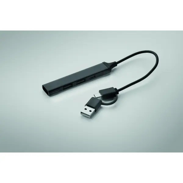 Hub usb CURRENT in alluminio riciclato personalizzato - Immagine 6