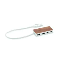 Hub USB multiporte UBAH in alluminio riciclato 4 porte