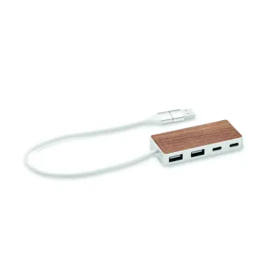 Hub USB multiporte UBAH in alluminio riciclato 4 porte