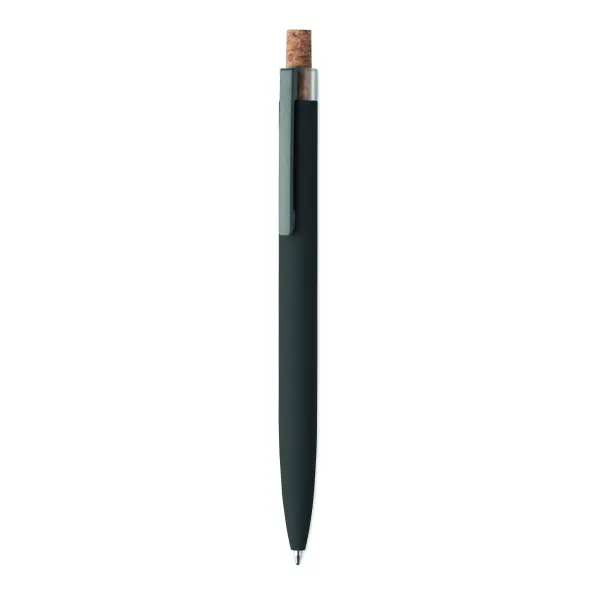 Penna in alluminio pulsante sughero - BERGAMO + - Immagine 2