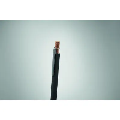 Penna in alluminio pulsante sughero - BERGAMO + - Immagine 5