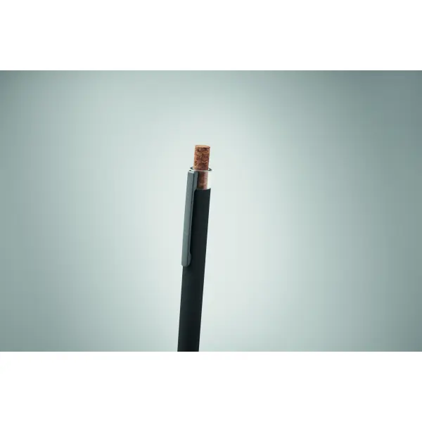 Penna in alluminio pulsante sughero - BERGAMO + - Immagine 5