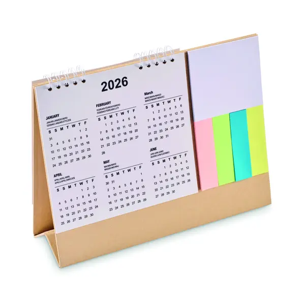 Calendario da tavolo CALENDOO con memopad FSC® - Immagine 1