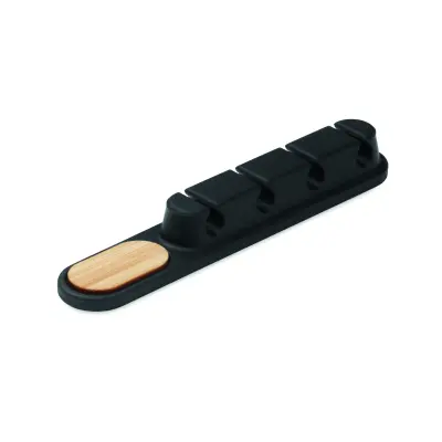 Organizzatore cavi ORDER in silicone e bambù personalizzato - Immagine 2