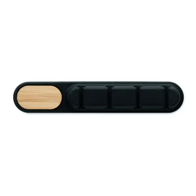 Organizzatore cavi ORDER in silicone e bambù personalizzato - Immagine 6