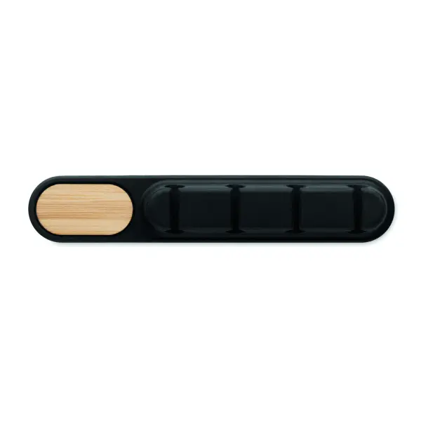 Organizzatore cavi ORDER in silicone e bambù personalizzato - Immagine 6