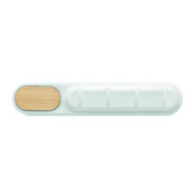 Organizzatore cavi ORDER in silicone e bambù personalizzato - Immagine 12