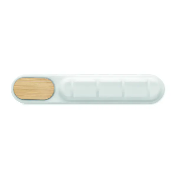 Organizzatore cavi ORDER in silicone e bambù personalizzato - Immagine 12