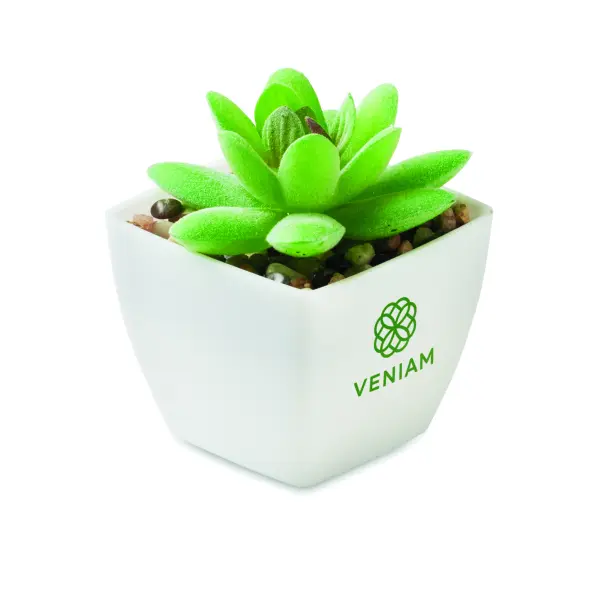 Mini pianta artificiale ARTIGRAP 37,5 cm con stampa - Immagine 5