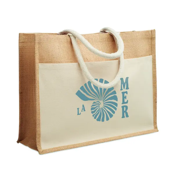 Shopper in juta BAGA 46x38x51 cm personalizzata - Immagine 6