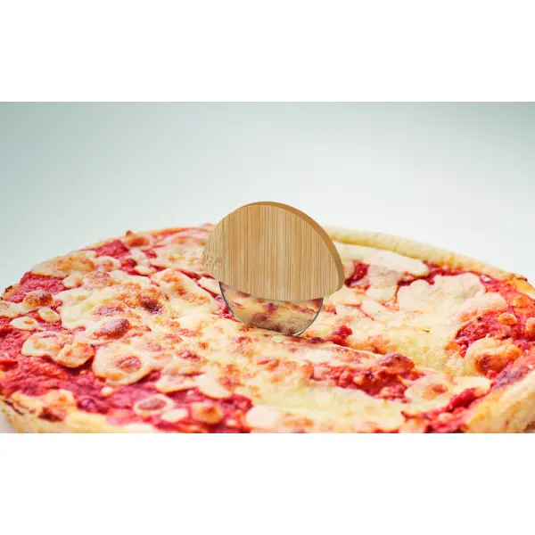 Tagliapizza rotondo NAPOL in bambù FSC personalizzato - Immagine 4