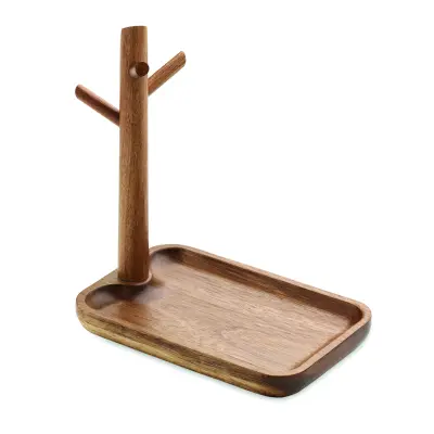 Portachiavi BRANCA in legno di acacia promozionale